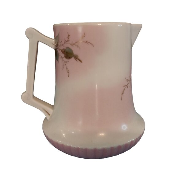 Vintage Antique Marx & Gutherz Carlsbad Pitcher Rose Buds Floral Flowers Pink - Picture 2 of 8
